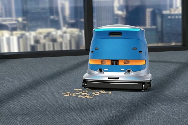S60 Robot sweeping and vacuuming carpet